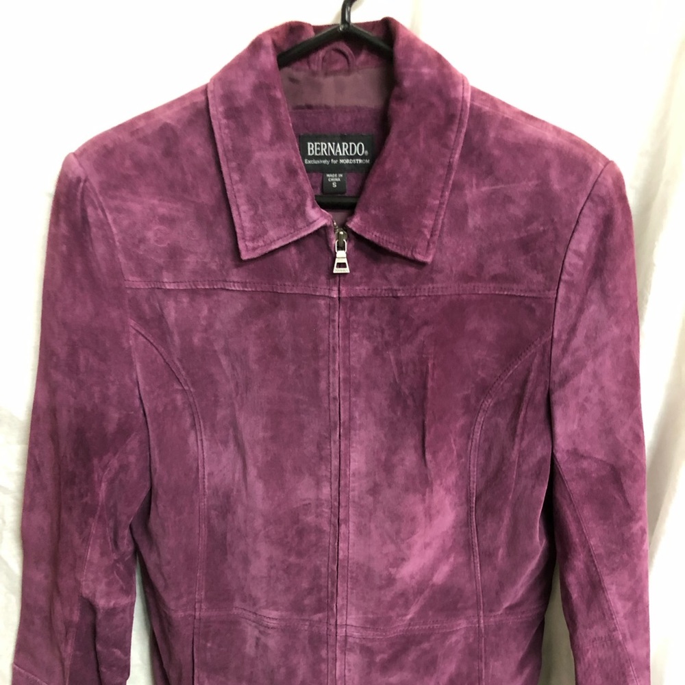 Bernardo Nordstrom purple small-med suede coat